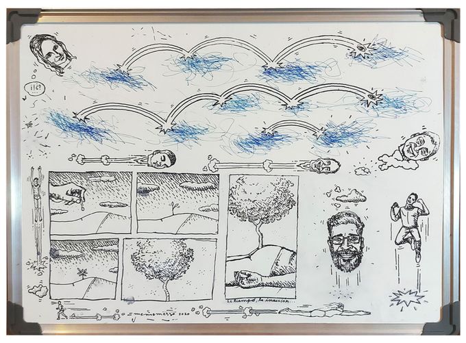dibujos- marcador sobre tablero escolar, La inacción sí produce frutos - 17.5
